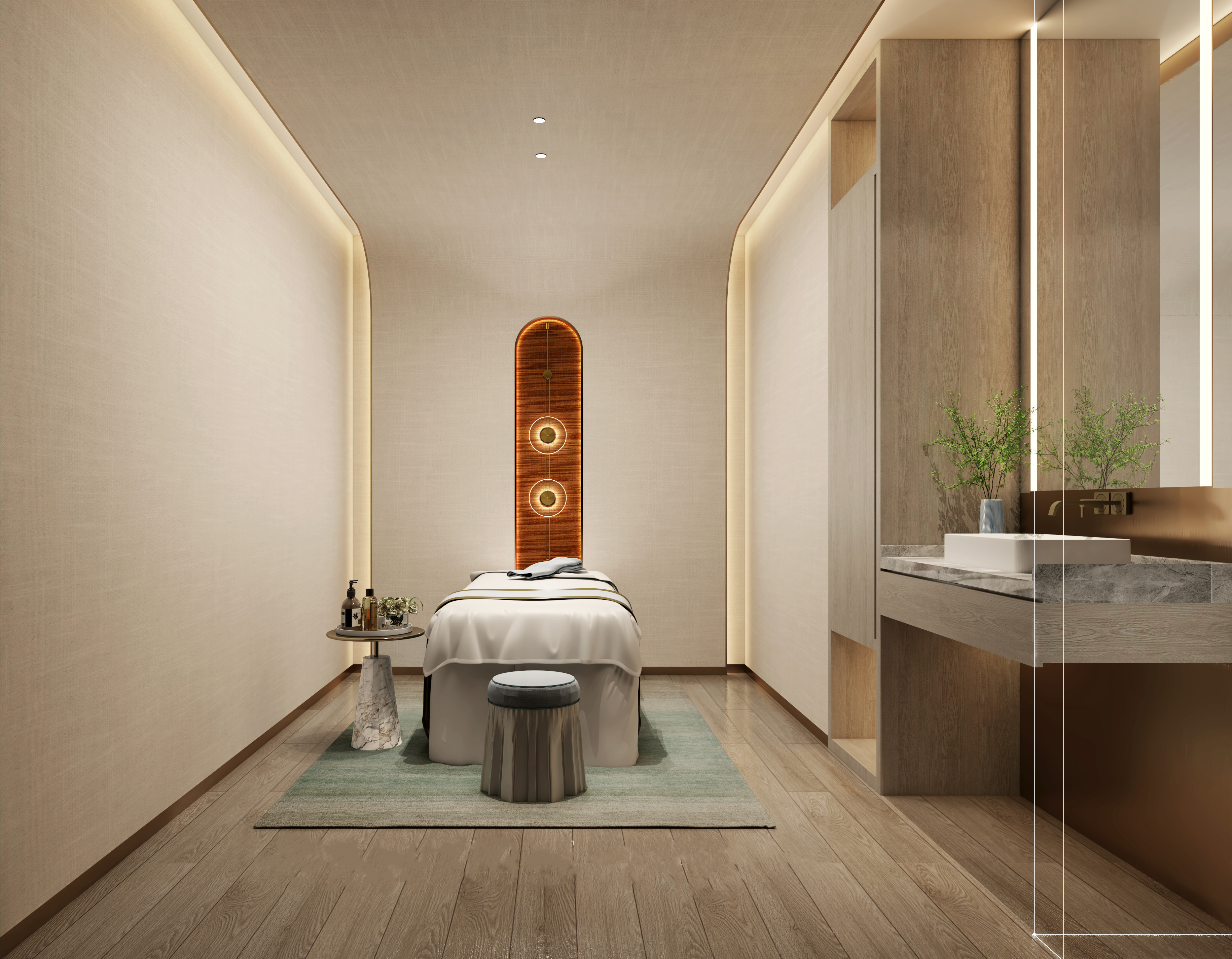 东莞200多平美容会所装修设计案例|专业美容院装修公司